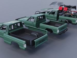 Jeep Comanche 1985 Custom Modelo de Impressão 3D