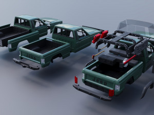 Jeep Comanche 1985 Custom Modelo de Impressão 3D