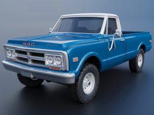 GMC Pikap 1970 3D Baskı Modeli