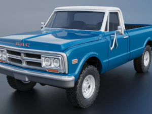 GMC Pickup 1970 3D Print Model
