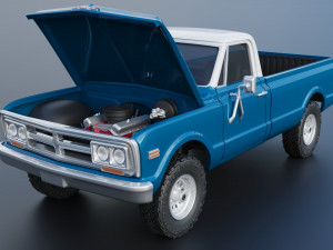GMC Pickup 1970 3Dプリントモデル