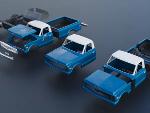 GMC Pickup 1970 3D Print Model