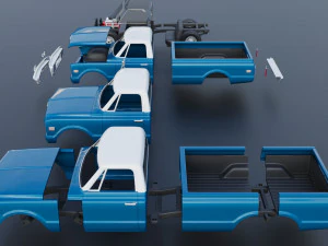 GMC Pickup 1970 3D Print Model