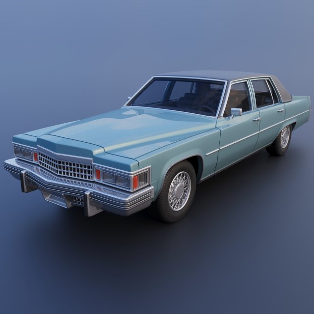 Cadillac Sedan Deville 1977 Model do druku 3D .c4d .max .obj .3ds .fbx .stl .blend 