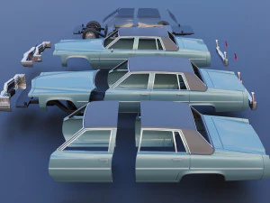 Cadillac Sedan Deville 1977 3D Print Model