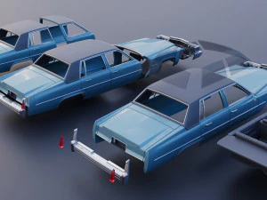 Cadillac Sedan Deville 1977 3D Print Model