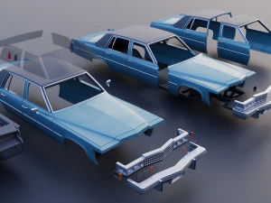 Cadillac Sedan Deville 1977 3D Print Model
