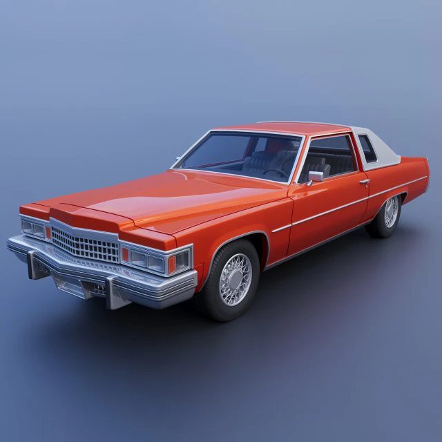 Cadillac Coupe Deville 1977 3D Print Model .c4d .max .obj .3ds .fbx .stl .blend