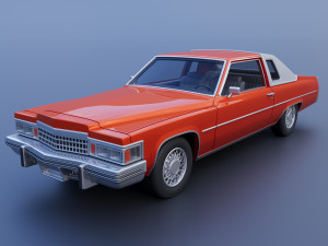 Cadillac Coupe Deville 1977 3Dプリントモデル