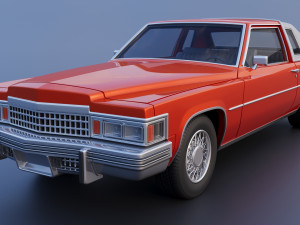 Cadillac Coupe Deville 1977 3Dプリントモデル