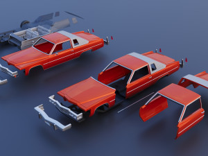 Cadillac Coupe Deville 1977 3Dプリントモデル