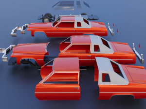 Cadillac Coupe Deville 1977 3D Print Model