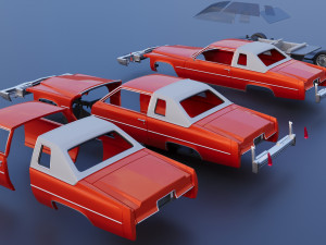 Cadillac Coupe Deville 1977 3Dプリントモデル
