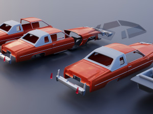 Cadillac Coupe Deville 1977 3Dプリントモデル