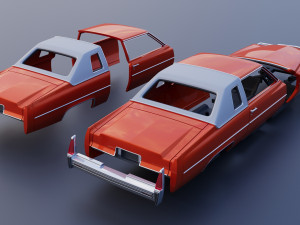 Cadillac Coupe Deville 1977 3Dプリントモデル