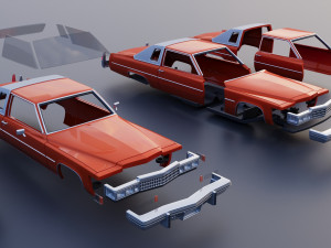 Cadillac Coupe Deville 1977 3Dプリントモデル