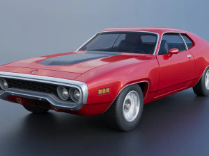 Plymouth Road Runner 1971 3D Print Model