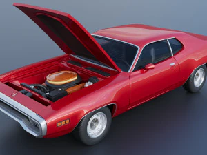 Plymouth Road Runner 1971 3D Print Model