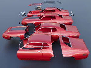 Plymouth Road Runner 1971 3D Print Model