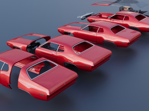 Plymouth Road Runner 1971 3D प्रिंट मॉडल