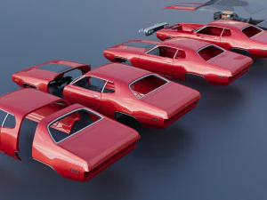 Plymouth Road Runner 1971 3D Print Model