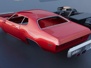 Plymouth Road Runner 1971 3D Print Model