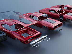 Plymouth Road Runner 1971 3D प्रिंट मॉडल