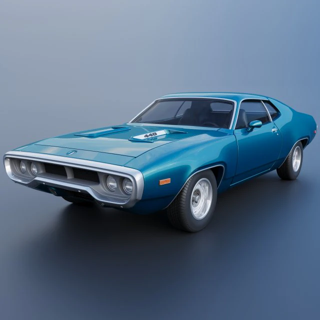 Plymouth Road Runner 1972 3D Print Model .c4d .max .obj .3ds .fbx .stl .blend 