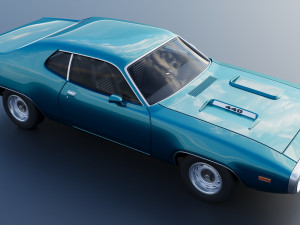 Plymouth Road Runner 1972 3D 프린트 모델
