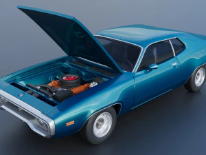 Plymouth Road Runner 1972 3D Print Model