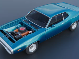 Plymouth Road Runner 1972 3D Print Model