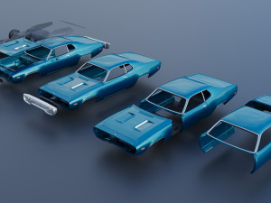 Plymouth Road Runner 1972 3D 프린트 모델