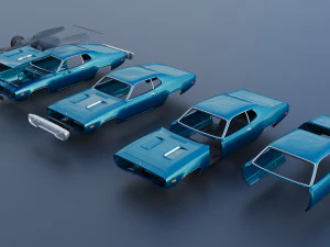 Plymouth Road Runner 1972 3D Print Model