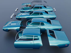 Plymouth Road Runner 1972 3D Print Model