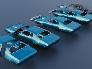 Plymouth Road Runner 1972 3D 프린트 모델
