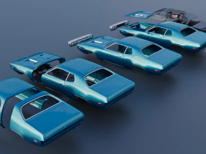 Plymouth Road Runner 1972 3D Print Model