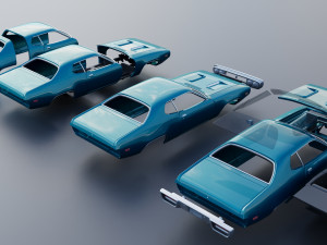 Plymouth Road Runner 1972 3D 프린트 모델