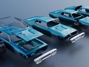 Plymouth Road Runner 1972 3D 프린트 모델