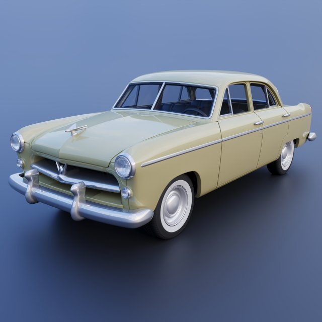 WILLYS AERO 1952 4 Door 3D 프린트 모델 .c4d .max .obj .3ds .fbx .stl .blend 