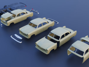 WILLYS AERO 1952 4 Door 3D 프린트 모델