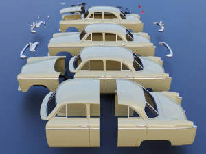 WILLYS AERO 1952 4 Door 3D Print Model