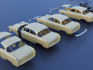 WILLYS AERO 1952 4 Door 3D 프린트 모델