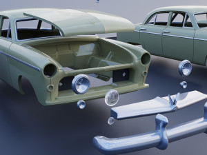 WILLYS AERO 1952 4 Door 3D 프린트 모델