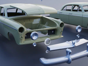 WILLYS AERO 1952 4 Door 3D Print Model