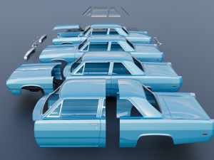 Plymouth Valiant 1970 Modèles 3D en vedette