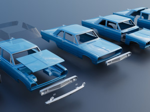 Plymouth Valiant 1970 Modèles 3D en vedette