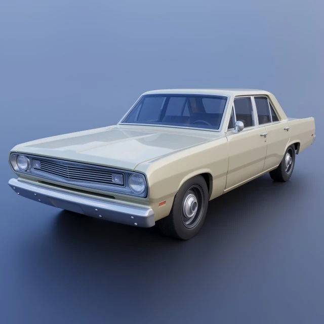 Plymouth Valiant 4 Door 1970 3D Print Model .c4d .max .obj .3ds .fbx .stl .blend 