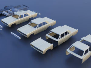 Plymouth Valiant 4 Door 1970 3D Print Model