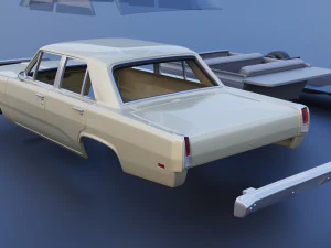 Plymouth Valiant 4 Door 1970 3D Print Model