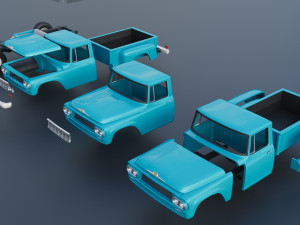 International Pickup C120 1962 Modello di stampa 3D